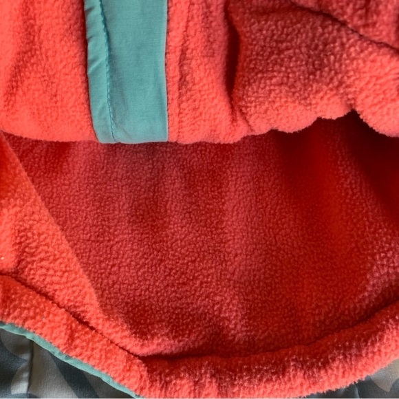 Pumpkin Patch girls size 4 turquoise puffer vest lined with pink fleece - Picture 4 of 5